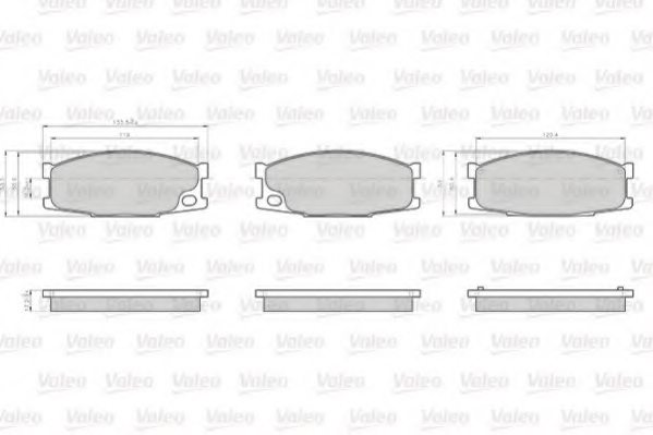 VALEO 872501 Brake Pad Set, disc brake